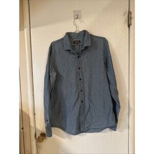 Trumaker Custom Long Sleeve Cotton Button Up Blue Denim Shirt | Men's XL